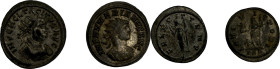 TACITE (275-276). Aurélianus, Ticinum. 4,48g. - PROBUS (276-282). Aurélianus, Serdica. 3,47g. - NUMÉRIEN (282-284). Aurélianus, Rome. 3,48g.
Billon. ...