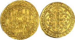 COMTÉ DE FLANDRE. LOUIS II DE MALE (1346-1384). Nouvelle chaise d'or au lion, Gand ou Malines, 1370-1372.
Or. 4,47g. (10h). Flan régulier. Superbe. A...