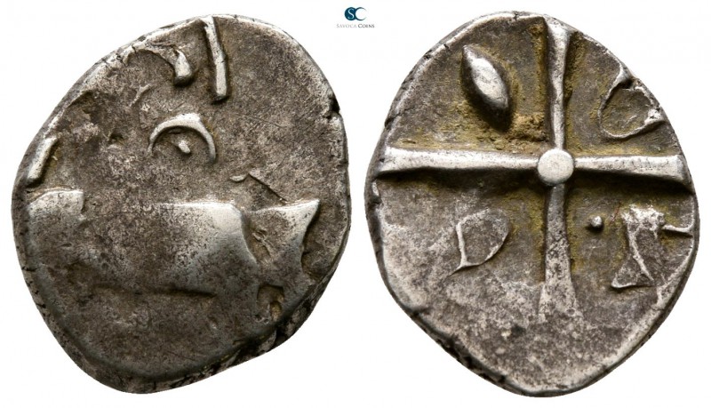 Central Europe. Longostaletes 200-100 BC. 
Drachm AR

15 mm., 2.72 g.



...