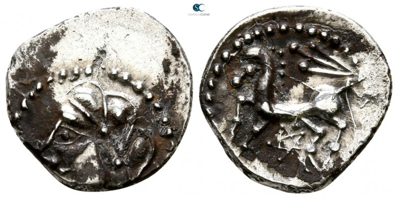 Central Europe. Gaul 100-0 BC. 
Quinarius AR

15 mm., 1.91 g.



very fin...