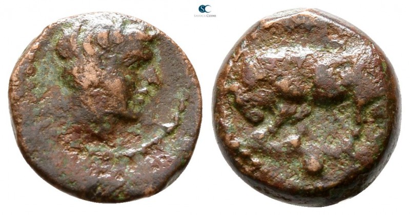 Sicily. Gela circa 420-405 BC. 
Onkia Æ

10 mm., 1.36 g.



nearly very f...