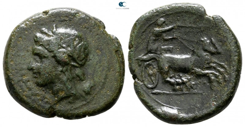 Sicily. Syracuse. Hiketas 287-278 BC. 
Bronze Æ

20 mm., 5.83 g.



very ...