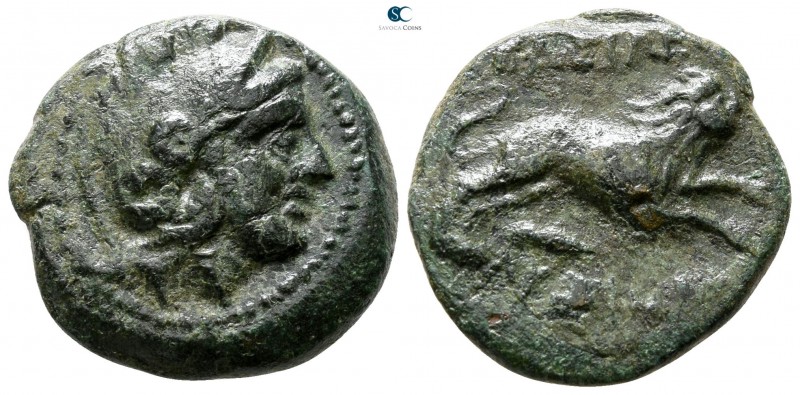 Kings of Thrace. Uncertain mint. Lysimachos 305-281 BC. 
Bronze Æ

19 mm., 6....