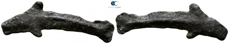 Scythia. Olbia circa 525-350 BC. 
Cast dolphin Æ

43 mm., 3.53 g.



very...