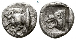 Mysia. Kyzikos circa 480-400 BC. Diobol AR