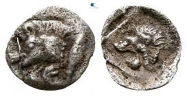 Mysia. Kyzikos 480 BC. Tetartemorion AR
