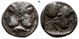 Mysia. Lampsakos 440-390 BC. Diobol AR