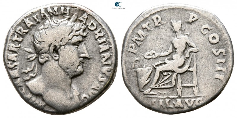 Hadrian AD 117-138. Rome
Denarius AR

17 mm., 3.17 g.



very fine
