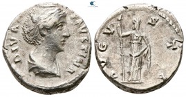 Diva Faustina I Died AD 140-141. Rome. Denarius AR