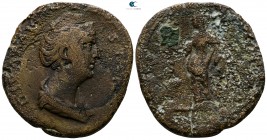 Diva Faustina I AD 140-141. Rome. Sestertius Æ