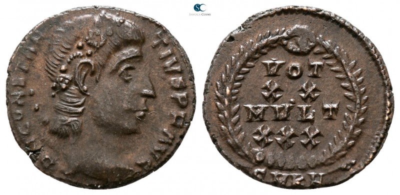 Constantius II AD 337-361. Cyzicus
Follis Æ

14 mm., 1.47 g.



very fine...