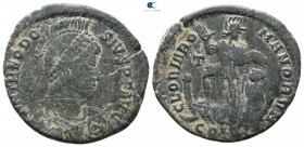 Theodosius I AD 379-395. Constantinople. Follis Æ