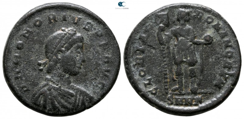 Honorius AD 393-423. Nicomedia
Follis Æ

22 mm., 5.58 g.



very fine