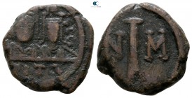 Justin II and Sophia AD 565-578. Carthage. Decanummium Æ