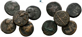 Lot of 5 Greek bronze coins / SOLD AS SEEN, NO RETURN!very fine