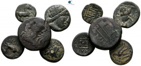 Lot of 5 Greek bronze coins / SOLD AS SEEN, NO RETURN!very fine