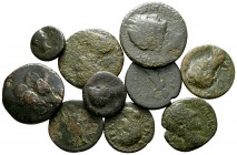 Lot of ca. 10 Roman Provincial bronze coins / SOLD AS SEEN, NO RETURN!nearly very fine