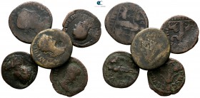 Lot of 5 Roman Provincial bronze coins / SOLD AS SEEN, NO RETURN!nearly very fine