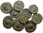 Lot of ca. 10 Roman bronze coins / SOLD AS SEEN, NO RETURN!very fine