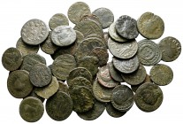 Lot of ca. 50 Roman bronze coins / SOLD AS SEEN, NO RETURN!very fine