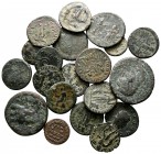 Lot of ca. 20 Roman bronze coins / SOLD AS SEEN, NO RETURN!very fine
