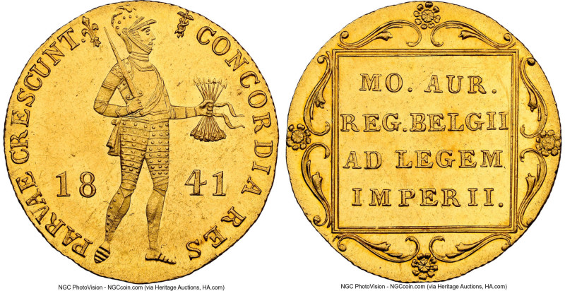 Willem II gold Ducat 1841-(Lily) MS62 NGC, St. Petersburg mint, KM70.2, Fr-338. ...