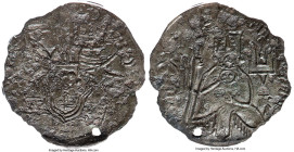 Grand Principality of Kiev. Vladimir I, the Great Srebrennik ND (AD 900-1105) VF25 (Holed, Corroded) ANACS, S&S-Type I, 1-51. 22mm. Established along ...