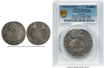 Peter I Poltina (1/2 Rouble) ND (1707) XF Details (Cleaned) PCGS, Moscow mint, KM-A179, Bit-571 (R1). With slavic date (҂АΨЗ), Large eagle variety. A ...