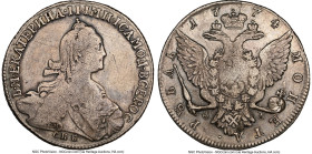 Catherine II Rouble 1774 CПБ-ФЛ VF Details (Repaired) NGC, St. Petersburg mint, KM-C67a.2, Bit-218. HID09801242017 © 2024 Heritage Auctions | All Righ...