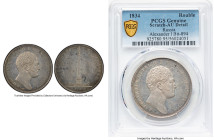 Nicholas I "Alexander I Column Commemorative" Rouble 1834 AU Details (Scratch) PCGS, St. Petersburg mint, KM-C169, Bit-894, Dav-285. Mintage: 15,000. ...