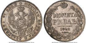 Nicholas I Rouble 1842 CПБ-AБ AU55 NGC, St. Petersburg mint, KM-C168.1, Bit-184. HID09801242017 © 2024 Heritage Auctions | All Rights Reserved www.HA....