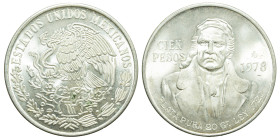MEXICO - Republic

Mexico - Republic (1823 - date)

100 Pesos

OBVERSE : ESTADOS UNIDOS MEXICANOS / Eagle on cactus eating snake
REVERSE : - / ...