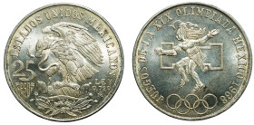 MEXICO - Republic

Mexico - Republic (1823 - date)

25 Pesos - Olympic Games

OBVERSE : ESTADOS UNIDOS MEXICANOS / Eagle eating snake on coat of...