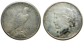 UNITED STATES OF AMERICA - Republic

USA - Federal Republic (1776 - date)

1 Dollar - Peace

OBVERSE : LIBERTY / Capped head of Liberty left, he...