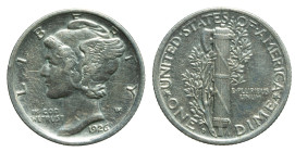 UNITED STATES OF AMERICA - Republic

USA - Federal Republic (1776 - date)

1 Dime - Mercury

OBVERSE : LIBERTY / Head of Mercury left - left IN ...