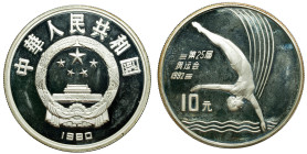 CHINA - Socialist Republic

China - Socialist Republic (1949 - date)

10 Yuan - Olympic Games - Diving

OBVERSE : 中華人民共和國 / National emblem - be...