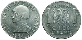ALBANIA - Italian Occupation

Victor Emmanuel IIIrd (1900 - 1943)

2 lek - amagnetic

OBVERSE : VITT·EM·III RE E IMP·MBRET E PER·/ bust in milit...