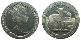 ISLE OF MAN - Kingdom

Isle of Man - Elisabeth IInd (1952 - 2022)

1 Crown - 200th Ann. of founding of Australia

OBVERSE : ELIZABETH II - ISLE ...