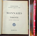 Collection Claudius Cote de Lyon. Monnaies de Tarente 550-209 a.C. 1929. Catalogo Raro di Asta storica tenutasi sotto la direzione di Rodolfo Ratto. L...