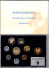 Austria. Divisionale 1981. Metalli vari. Proof. In blister e cartoncino.

Proof