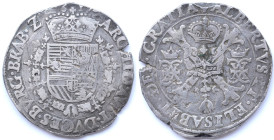 Belgio. Dominio Spagnolo. Brabant. Alberto ed Elisabetta 1598-1621. Patagon 1617. Ag. KM 35.1. Peso gr. 27,13. Diametro mm. 41. BB. Mancanze, debolezz...