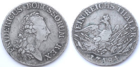 Germania. Prussia. Federico II. 1740-1786. Tallero 1784. Ag. KM 332.1. Peso gr. 21,67. Diametro mm. 37. BB. Graffi al diritto.

BB