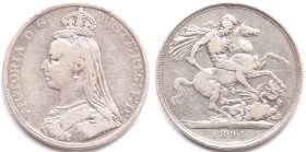 Gran Bretagna. Vittoria. 1837-1901. Corona 1891. Ag. KM. 765. Peso gr. 27,83. Diametro mm. 38. BB. Colpetti al bordo. R.

BB