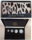 Guinea. Set con 4 Nominali in Ag. 500,250,200,100 Franchi 1968. Ag. In elegante cofanetto. Assenti i nominali in oro. Proof.

PROOF