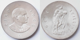 Irlanda. 10 Scellini 1966. Ag. Km. 18. Peso gr. 18,16. Diametro mm. 30,50. qFDC.

qFDC