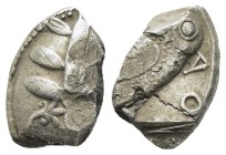 ATTICA.Athens.(Circa 454-404 BC).Tetradrachm Cut Fragment.

Condition : Good very fine.

Material : Silver.
Axis : 12h.

Weight : 4.13 gr.
Dia...