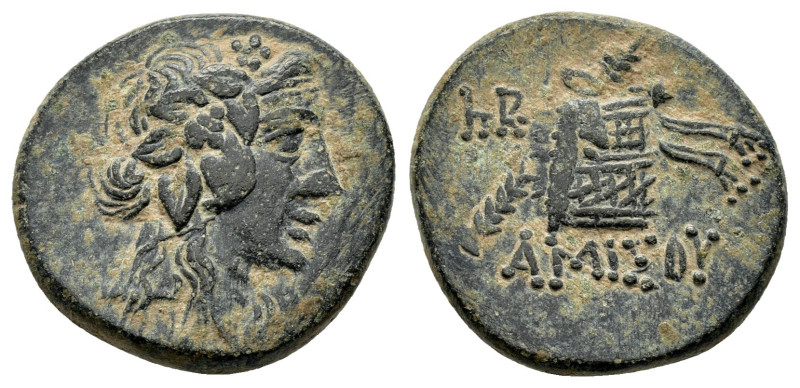 PONTOS. Amisos. Time of Mithradates VI.(Circa 105-90 or 90-85 BC). Ae.

Obv : He...