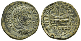 GALATIA.Ancyra. Caracalla.(198-217). Ae.

Obv : ANTΩNINΩC AVΓOV.
Laureate, draped, and cuirassed bust of Caracalla, right.

Rev : MHTΡOΠ ANKYΡAC, IⳞOΠ...