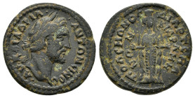 CARIA. Cidrama. Antoninus Pius (138-161). Ae. 

Obv : ΑΥ ΚΑΙ ΑΔΡΙΑ ΑΝΤΩΝΕΙΝΟϹ.
Laureate head of Antoninus Pius, right.

Rev : ΔΙ ΑΡΤΕΜΑ ΠΟΛΕΜΩΝΟϹ ΚΙΔΡ...