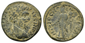 PISIDIA. Antioch. Septimius Severus.(193-211). Ae.

Obv : L SEPT SEV AVC IMP P.
Laureate head right.

Rev : ANTIOCH GENI COL CA.
Tyche standing l. hol...
